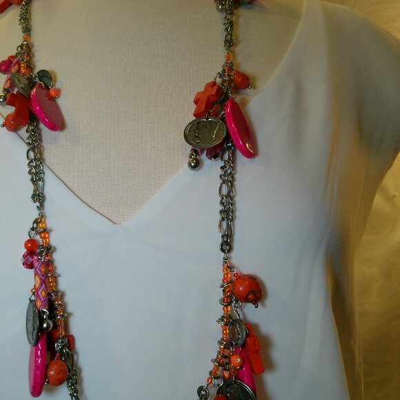 Multi Color Necklace Earring (420) - Picture 3 of 11